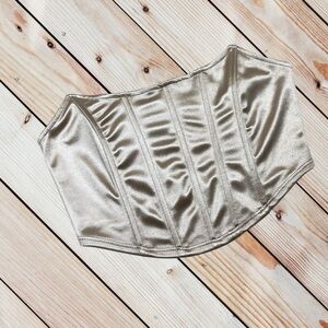 Tresser S champagne corset top